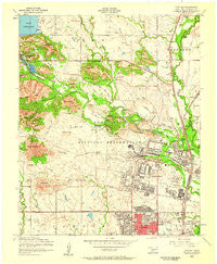 Fort Sill Oklahoma Historical topographic map, 1:24000 scale, 7.5 X 7.5 Minute, Year 1956