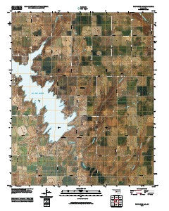 Fort Cobb Dam Oklahoma Historical topographic map, 1:24000 scale, 7.5 X 7.5 Minute, Year 2010