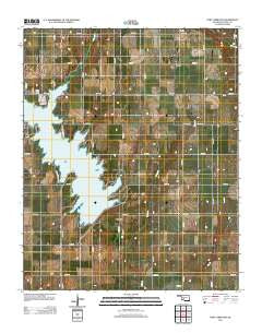 Fort Cobb Dam Oklahoma Historical topographic map, 1:24000 scale, 7.5 X 7.5 Minute, Year 2012