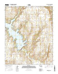 Fort Cobb Dam Oklahoma Current topographic map, 1:24000 scale, 7.5 X 7.5 Minute, Year 2016