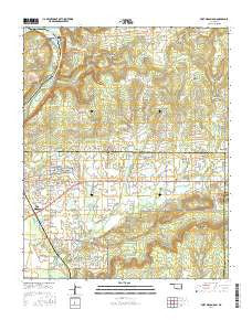Fort Gibson Dam Oklahoma Current topographic map, 1:24000 scale, 7.5 X 7.5 Minute, Year 2016