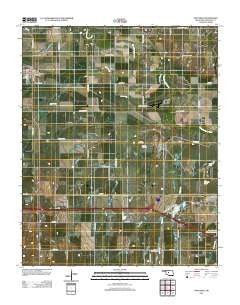 Fort Reno Oklahoma Historical topographic map, 1:24000 scale, 7.5 X 7.5 Minute, Year 2012