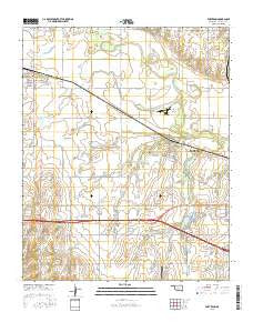 Fort Reno Oklahoma Current topographic map, 1:24000 scale, 7.5 X 7.5 Minute, Year 2016