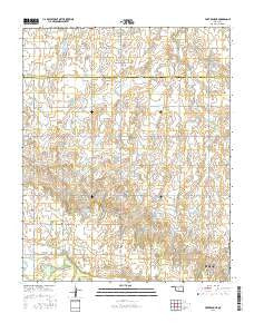 Fort Reno NE Oklahoma Current topographic map, 1:24000 scale, 7.5 X 7.5 Minute, Year 2016