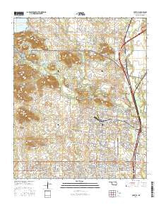 Fort Sill Oklahoma Current topographic map, 1:24000 scale, 7.5 X 7.5 Minute, Year 2016