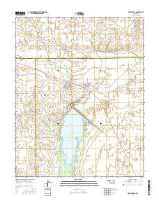 Fort Supply Oklahoma Current topographic map, 1:24000 scale, 7.5 X 7.5 Minute, Year 2016
