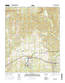 Fort Towson Oklahoma Current topographic map, 1:24000 scale, 7.5 X 7.5 Minute, Year 2016