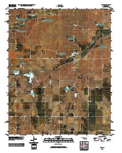 Foss Oklahoma Historical topographic map, 1:24000 scale, 7.5 X 7.5 Minute, Year 2010