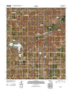 Foss Oklahoma Historical topographic map, 1:24000 scale, 7.5 X 7.5 Minute, Year 2012