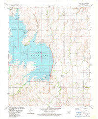 Foss Dam Oklahoma Historical topographic map, 1:24000 scale, 7.5 X 7.5 Minute, Year 1983