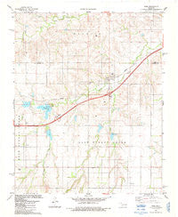 Foss Oklahoma Historical topographic map, 1:24000 scale, 7.5 X 7.5 Minute, Year 1983