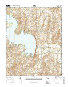 Foss Dam Oklahoma Current topographic map, 1:24000 scale, 7.5 X 7.5 Minute, Year 2016