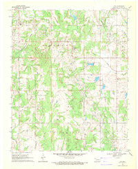 Fox Oklahoma Historical topographic map, 1:24000 scale, 7.5 X 7.5 Minute, Year 1969