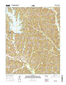 Franklin Oklahoma Current topographic map, 1:24000 scale, 7.5 X 7.5 Minute, Year 2016