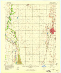 Frederick Oklahoma Historical topographic map, 1:62500 scale, 15 X 15 Minute, Year 1958