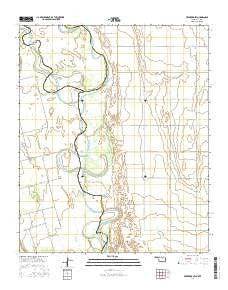 Frederick SW Oklahoma Current topographic map, 1:24000 scale, 7.5 X 7.5 Minute, Year 2016