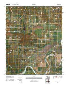 Frogville Oklahoma Historical topographic map, 1:24000 scale, 7.5 X 7.5 Minute, Year 2010