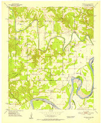 Frogville Oklahoma Historical topographic map, 1:24000 scale, 7.5 X 7.5 Minute, Year 1951