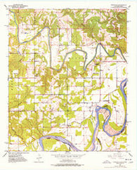 Frogville Oklahoma Historical topographic map, 1:24000 scale, 7.5 X 7.5 Minute, Year 1951
