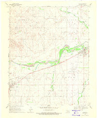Gage Oklahoma Historical topographic map, 1:24000 scale, 7.5 X 7.5 Minute, Year 1969