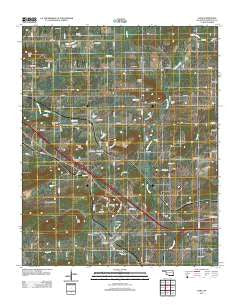 Gans Oklahoma Historical topographic map, 1:24000 scale, 7.5 X 7.5 Minute, Year 2012