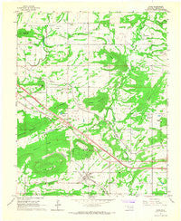 Gans Oklahoma Historical topographic map, 1:24000 scale, 7.5 X 7.5 Minute, Year 1966