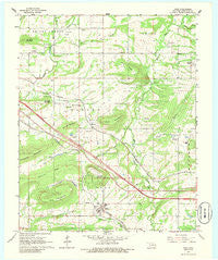 Gans Oklahoma Historical topographic map, 1:24000 scale, 7.5 X 7.5 Minute, Year 1966