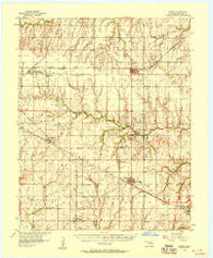 Garber Oklahoma Historical topographic map, 1:62500 scale, 15 X 15 Minute, Year 1956
