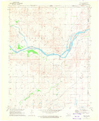 Gate NE Oklahoma Historical topographic map, 1:24000 scale, 7.5 X 7.5 Minute, Year 1970