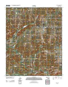 Gerty Oklahoma Historical topographic map, 1:24000 scale, 7.5 X 7.5 Minute, Year 2012