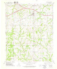 Glencoe Oklahoma Historical topographic map, 1:24000 scale, 7.5 X 7.5 Minute, Year 1975