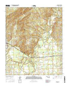 Golden Oklahoma Current topographic map, 1:24000 scale, 7.5 X 7.5 Minute, Year 2016