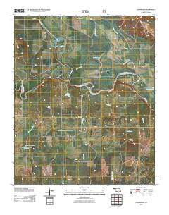 Goodwater Oklahoma Historical topographic map, 1:24000 scale, 7.5 X 7.5 Minute, Year 2010