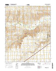 Goodwell NE Oklahoma Current topographic map, 1:24000 scale, 7.5 X 7.5 Minute, Year 2016