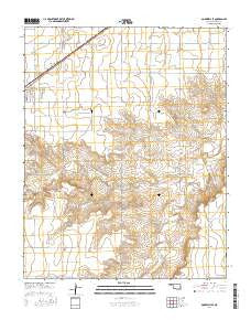 Goodwell SE Oklahoma Current topographic map, 1:24000 scale, 7.5 X 7.5 Minute, Year 2016