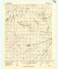 Gotebo Oklahoma Historical topographic map, 1:62500 scale, 15 X 15 Minute, Year 1961