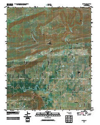 Gowen Oklahoma Historical topographic map, 1:24000 scale, 7.5 X 7.5 Minute, Year 2009