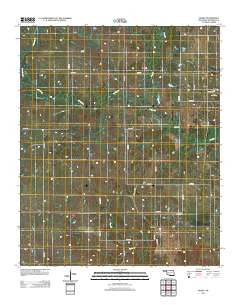 Grady Oklahoma Historical topographic map, 1:24000 scale, 7.5 X 7.5 Minute, Year 2012