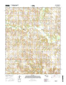 Grady Oklahoma Current topographic map, 1:24000 scale, 7.5 X 7.5 Minute, Year 2016