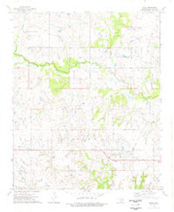 Grady Oklahoma Historical topographic map, 1:24000 scale, 7.5 X 7.5 Minute, Year 1974