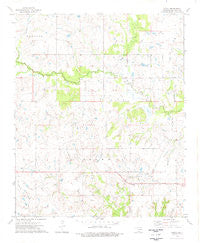 Grady Oklahoma Historical topographic map, 1:24000 scale, 7.5 X 7.5 Minute, Year 1974