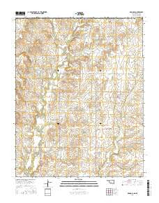 Grainola Oklahoma Current topographic map, 1:24000 scale, 7.5 X 7.5 Minute, Year 2016