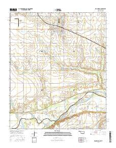 Grandfield Oklahoma Current topographic map, 1:24000 scale, 7.5 X 7.5 Minute, Year 2016