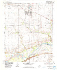 Grandfield Oklahoma Historical topographic map, 1:24000 scale, 7.5 X 7.5 Minute, Year 1985
