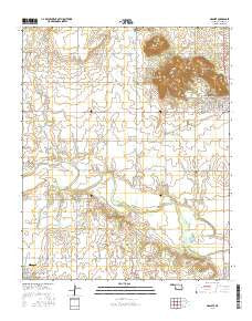 Granite Oklahoma Current topographic map, 1:24000 scale, 7.5 X 7.5 Minute, Year 2016