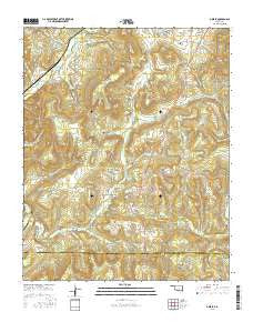 Greasy Oklahoma Current topographic map, 1:24000 scale, 7.5 X 7.5 Minute, Year 2016
