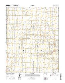 Griggs NW Oklahoma Current topographic map, 1:24000 scale, 7.5 X 7.5 Minute, Year 2016