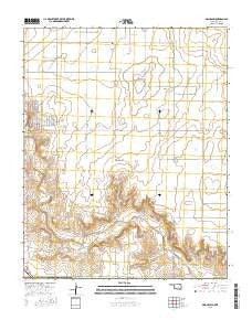 Griggs SW Oklahoma Current topographic map, 1:24000 scale, 7.5 X 7.5 Minute, Year 2016