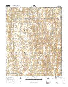 Grimes Oklahoma Current topographic map, 1:24000 scale, 7.5 X 7.5 Minute, Year 2016