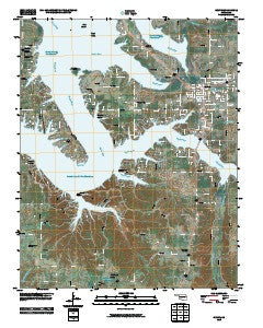 Grove Oklahoma Historical topographic map, 1:24000 scale, 7.5 X 7.5 Minute, Year 2010